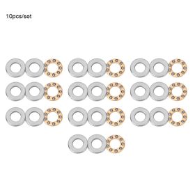 10pcs Thrust Ball Bearing Miniature High Precision Flat Steel Bearings Set (F5-10M 5x10x4mm) (Option: F5 10M 5x10x4mm)