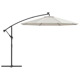 vidaXL Replacement Fabric for Cantilever Umbrella Sand White 137.8" (Option: as picture)