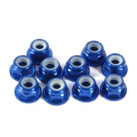 10Pcs M3 Nylon Insert SelfLock Aluminum Nuts Hex Lock Nut Royal Blue (Option: as picture)