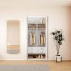 Livelylodge Modular Closet Organizer System: Modern White Open Wardrobe Closet for Bedroom Walk In Closet with 2 Drawers & 6 Shelves & 1 Hanging Rods