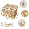 Wooden Wedding Card Boxes Case With Lock DIY Couple Deer Bird Flower Pattern Grid Card Wooden Box Birthday Wedding Supplies