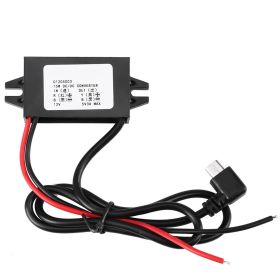 DC-DC 12V to 5V 3A Micro USB Converter Voltage Step Down Regulator for Car Smartphone (Option: as picture)