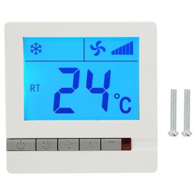 LCD Digital Thermostat Delay Compressor Protection Fan Coil Unit Temperature Controller (Option: as picture)