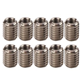 10pcs Stainless Steel Thread Inserts Reducing Nut Female Thread M4x0.7 Male Thread M6x1.0 with 8mm Length (Option: as picture)