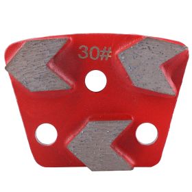 3PCS Trapezoid Diamond Floor Grinding Pad Disc #30 Grit Metal Bond Scraper (Option: as picture)