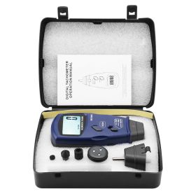 SM6236E Laser/Contact Tachometer 5 Digits 18 mm Digital LCD Tach Rotation Meter Tester (Option: as picture)