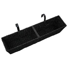 vidaXL Garden Planters 2 pcs Water Hyacinth Black (Option: as picture)