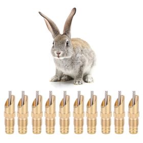 10Pcs Automatic Fox Rabbit Drinker Nipple Waterer Drinking Water Tool Cage Accessories (Option: as picture)